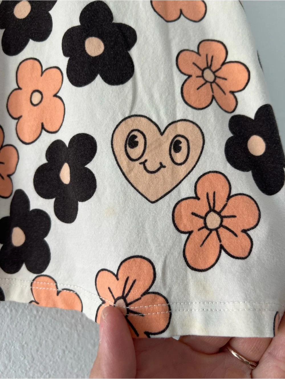 MINI RODINI | Organic Hearts and Daisies Dress | 6-9 mos